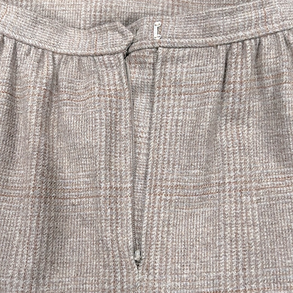 Vintage Evan-Picone Brown Tweed Wool Midi Skirt - Size 8 - Picture 8 of 11
